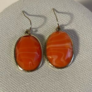 Orange Swirl Earrings